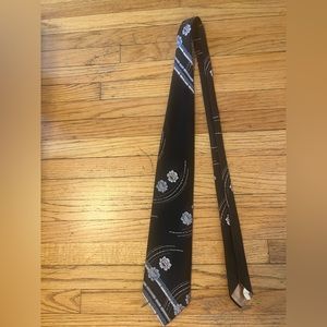 Yves Saint Laurent blue and pink tie